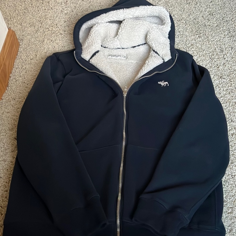 A&F Sherpa heavy hooded sweatshirt